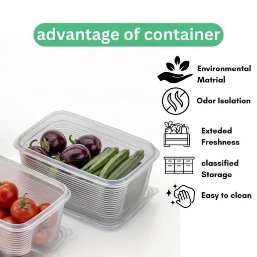 CEVENZA Multipurpose Refrigerator Storage Container(Pack Of 6)