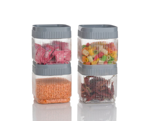 CEVENZA Airtight Stackable Plastic Storage Containers Set 1000ml (PACK OF 2)