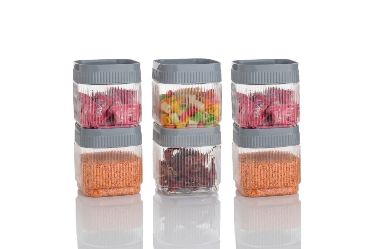 CEVENZA Airtight Stackable Plastic Storage Containers Set 1000ml (PACK OF 2)