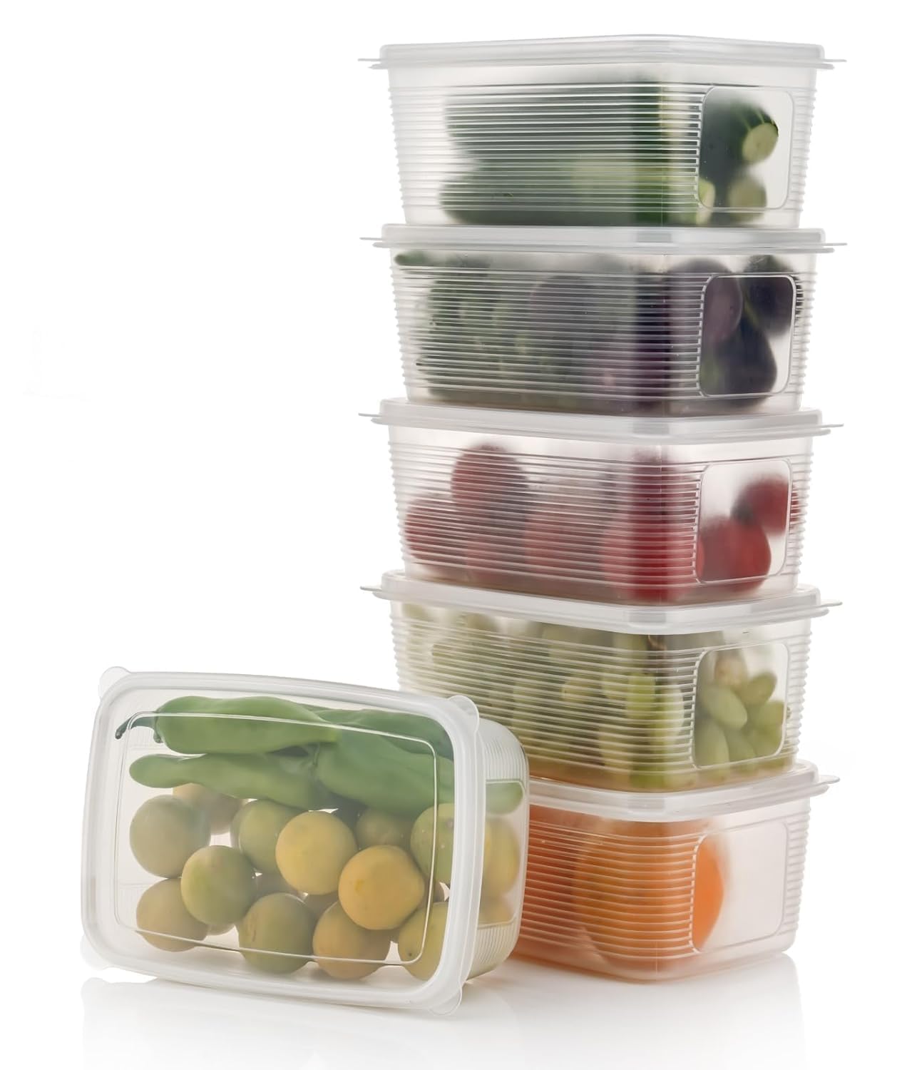 CEVENZA Multipurpose Refrigerator Storage Container(Pack Of 6)