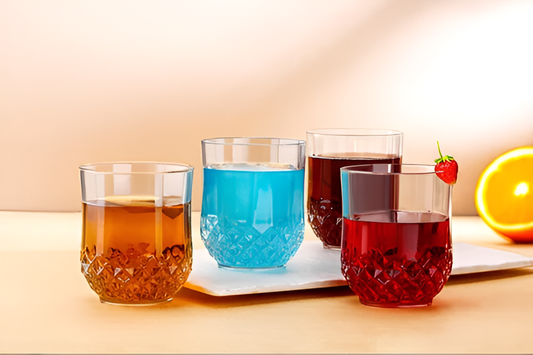 CEVENZA Crystal Diamond Glass Set (Set of 6)