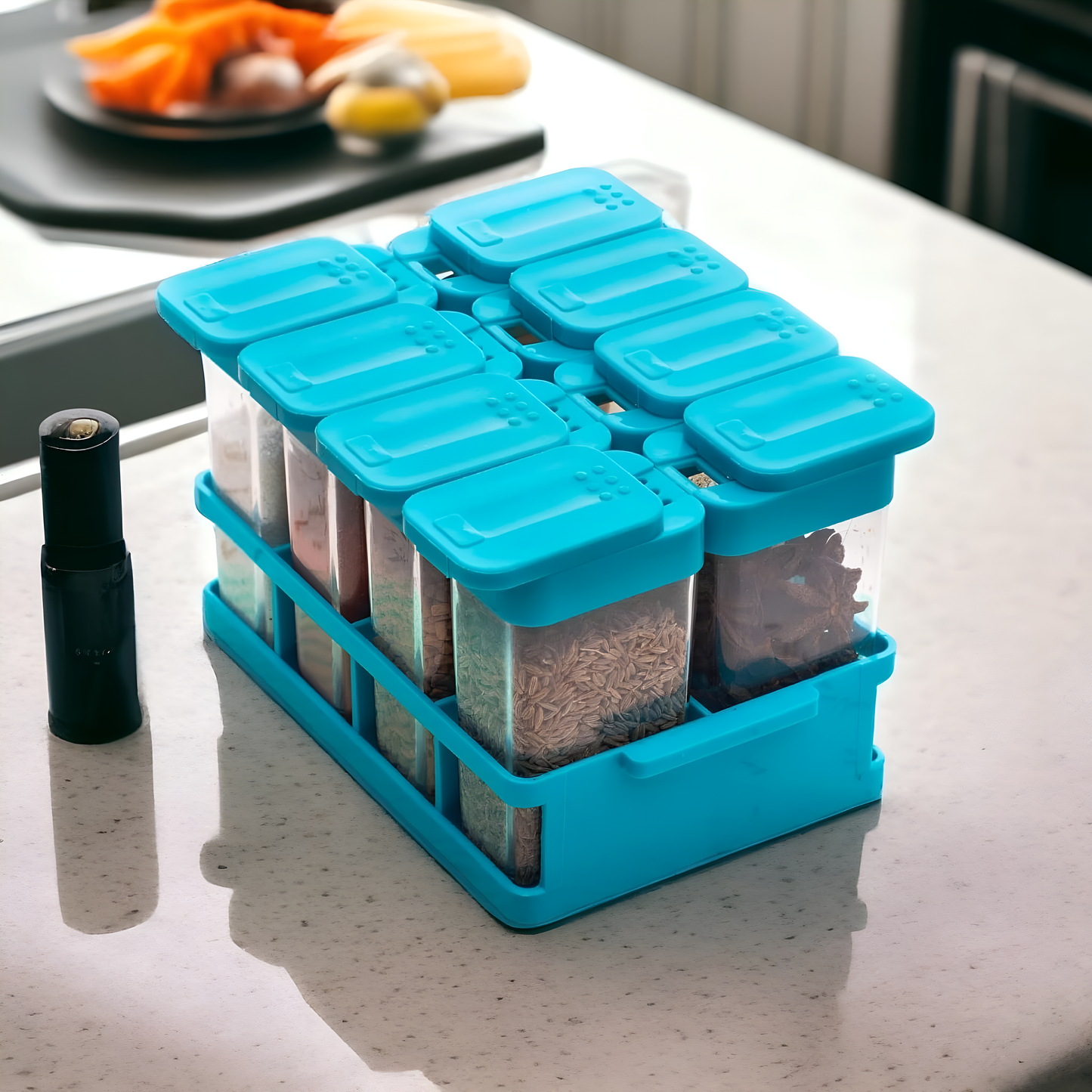 CEVENZA Prime 8-Piece kitchen spice box (100 ml each ).