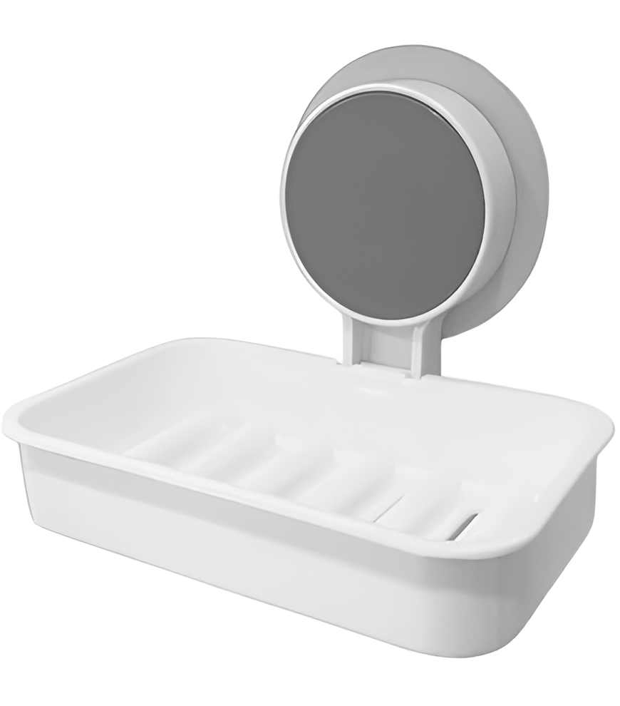 CEVENZA Wall-Mounted Suction Soap Holder Tray for Bathroom & Kitchen pack of 2