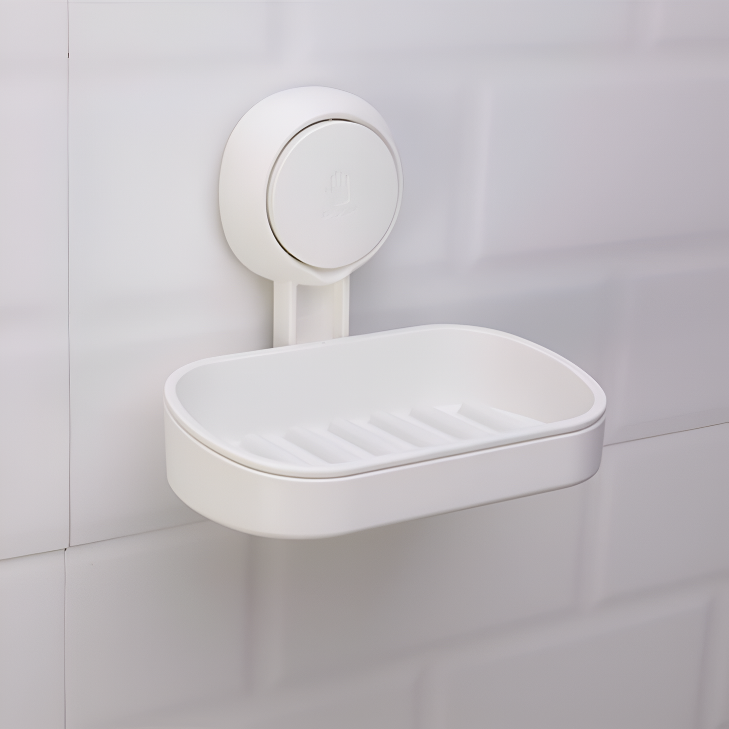 CEVENZA Wall-Mounted Suction Soap Holder Tray for Bathroom & Kitchen pack of 2
