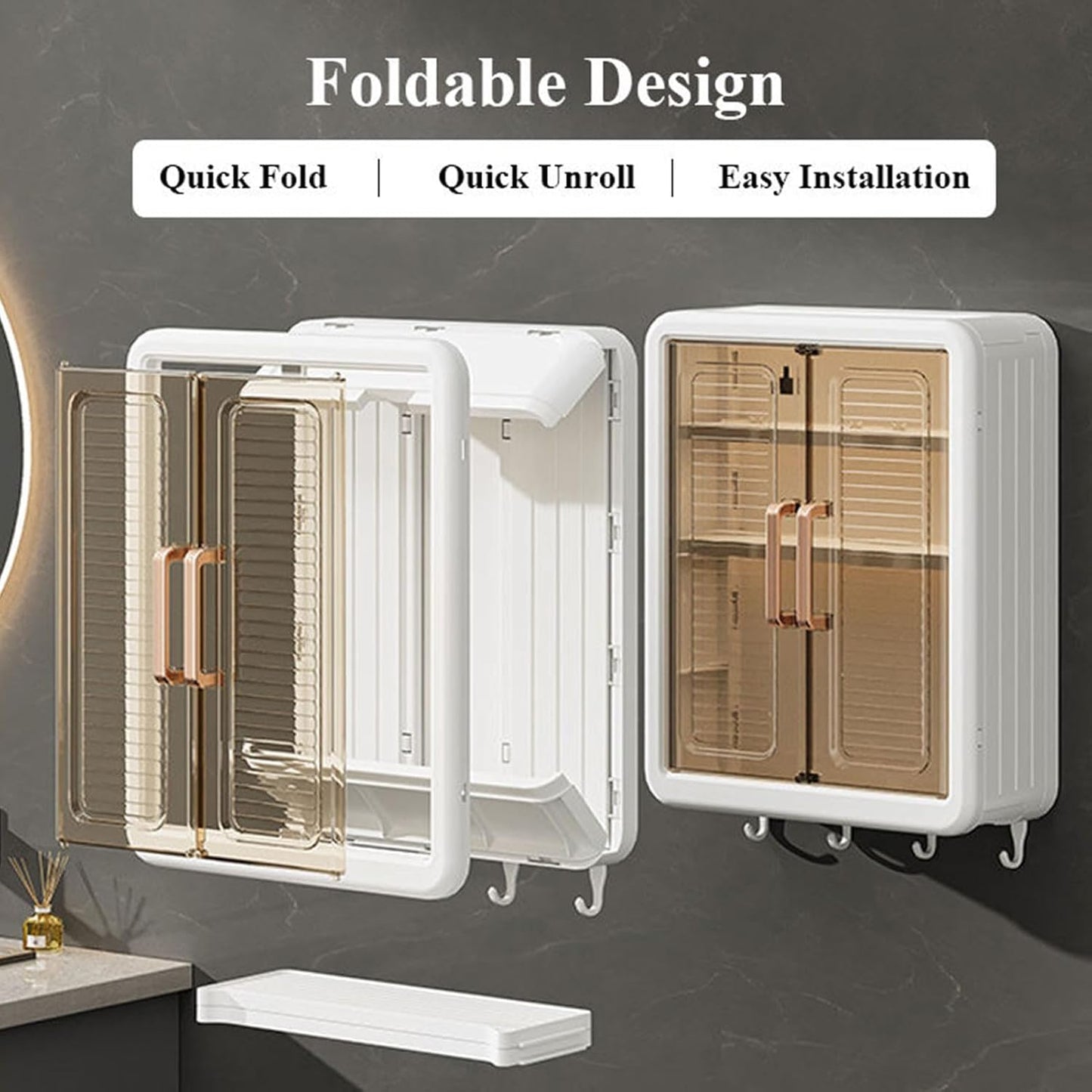 CEVENZA Wall Mounted Magnetic Bathroom Storage Cabinet