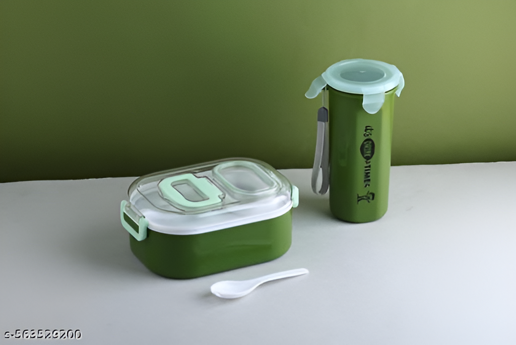 CEVENZA 2-in-1 Lunch Box Set with Leak-Proof Bottle