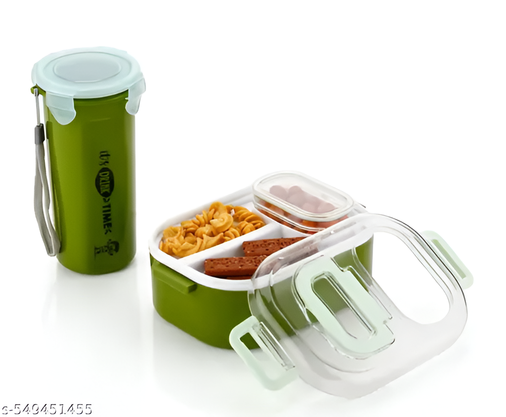 CEVENZA 2-in-1 Lunch Box Set with Leak-Proof Bottle