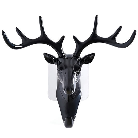 CEVENZA Black Deer Head Wall Hook