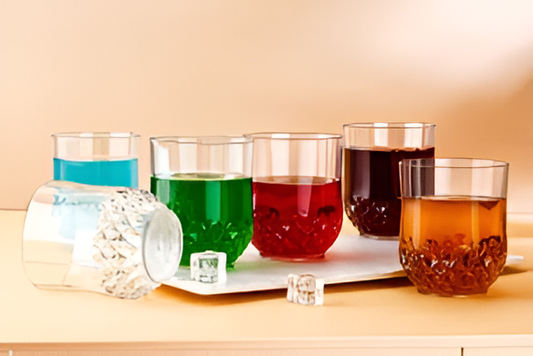 CEVENZA Crystal Diamond Glass Set (Set of 6)