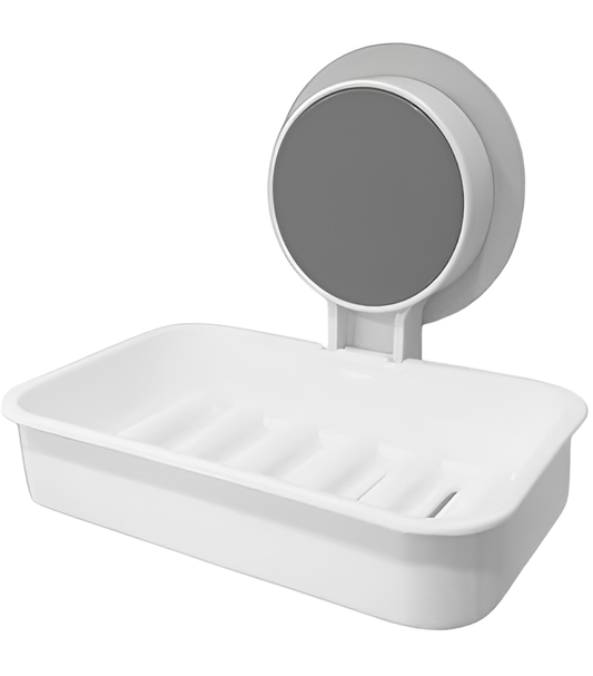 CEVENZA Wall-Mounted Suction Soap Holder Tray for Bathroom & Kitchen pack of 2